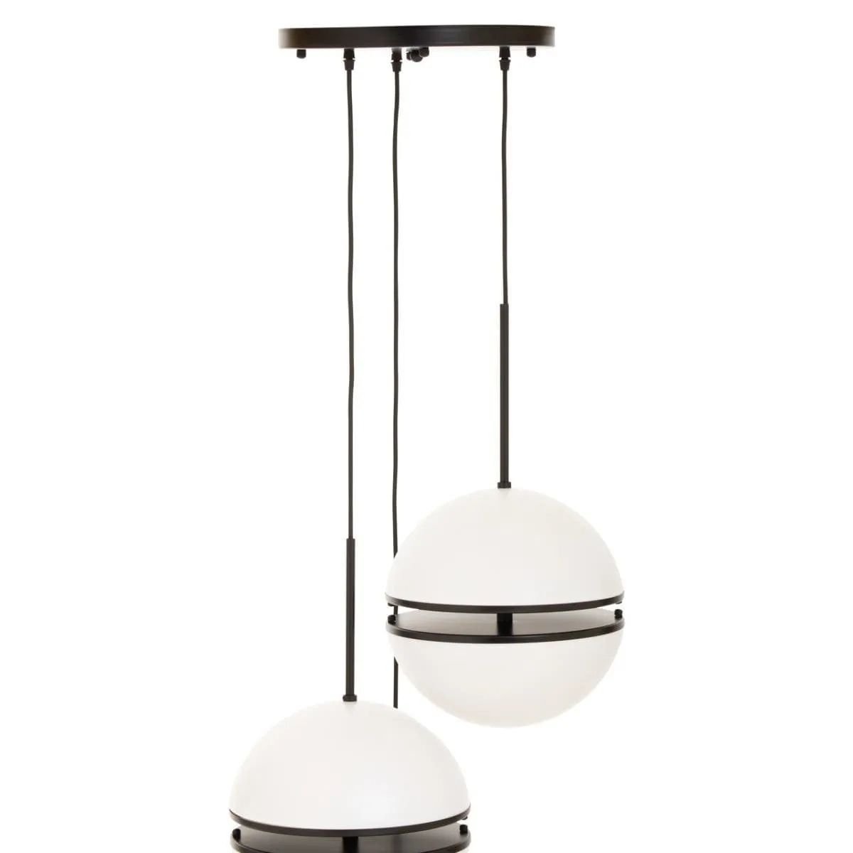 Abira Three Ball Matte Black Pendant Light