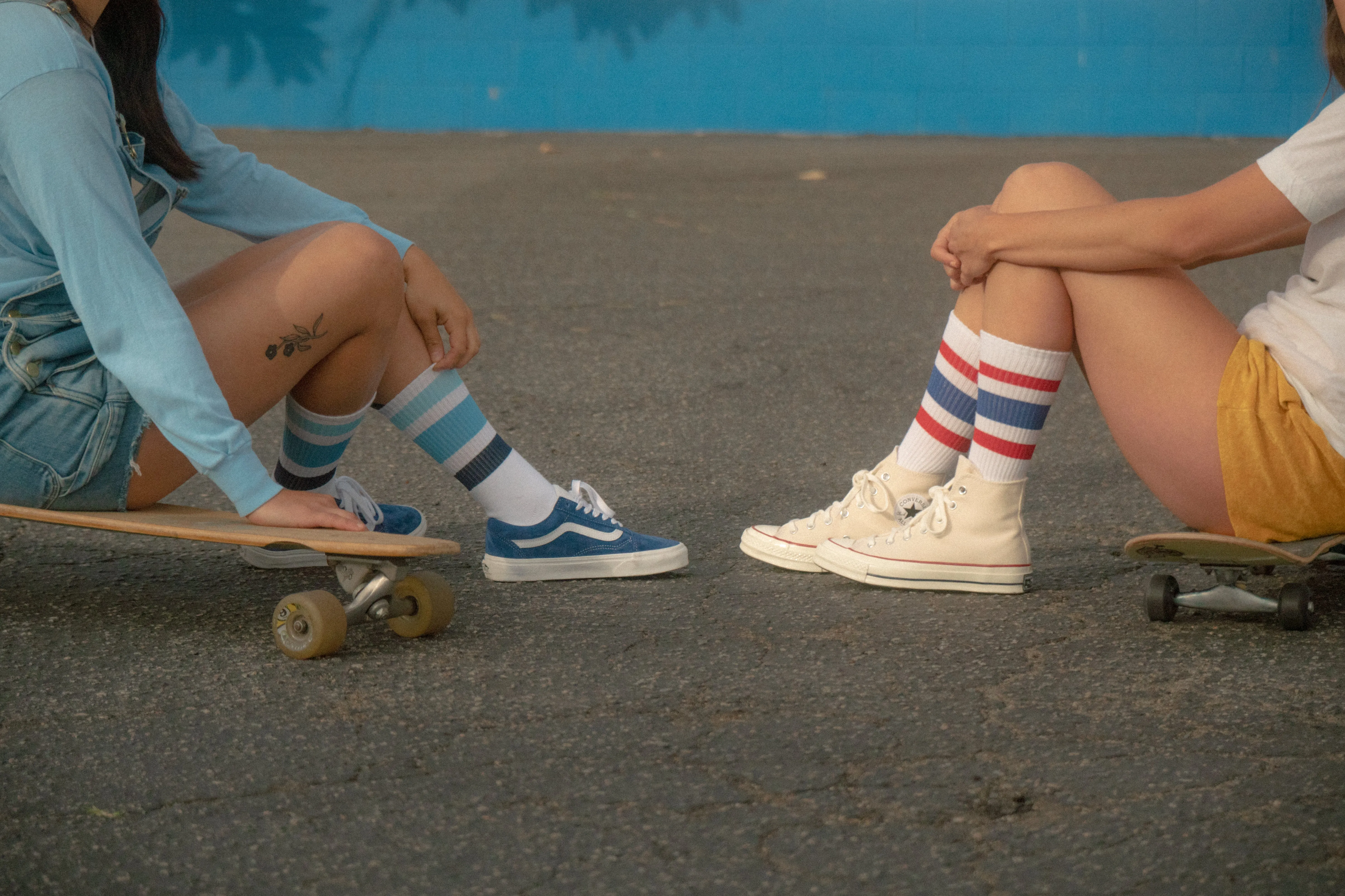 All American Striped Socks | White