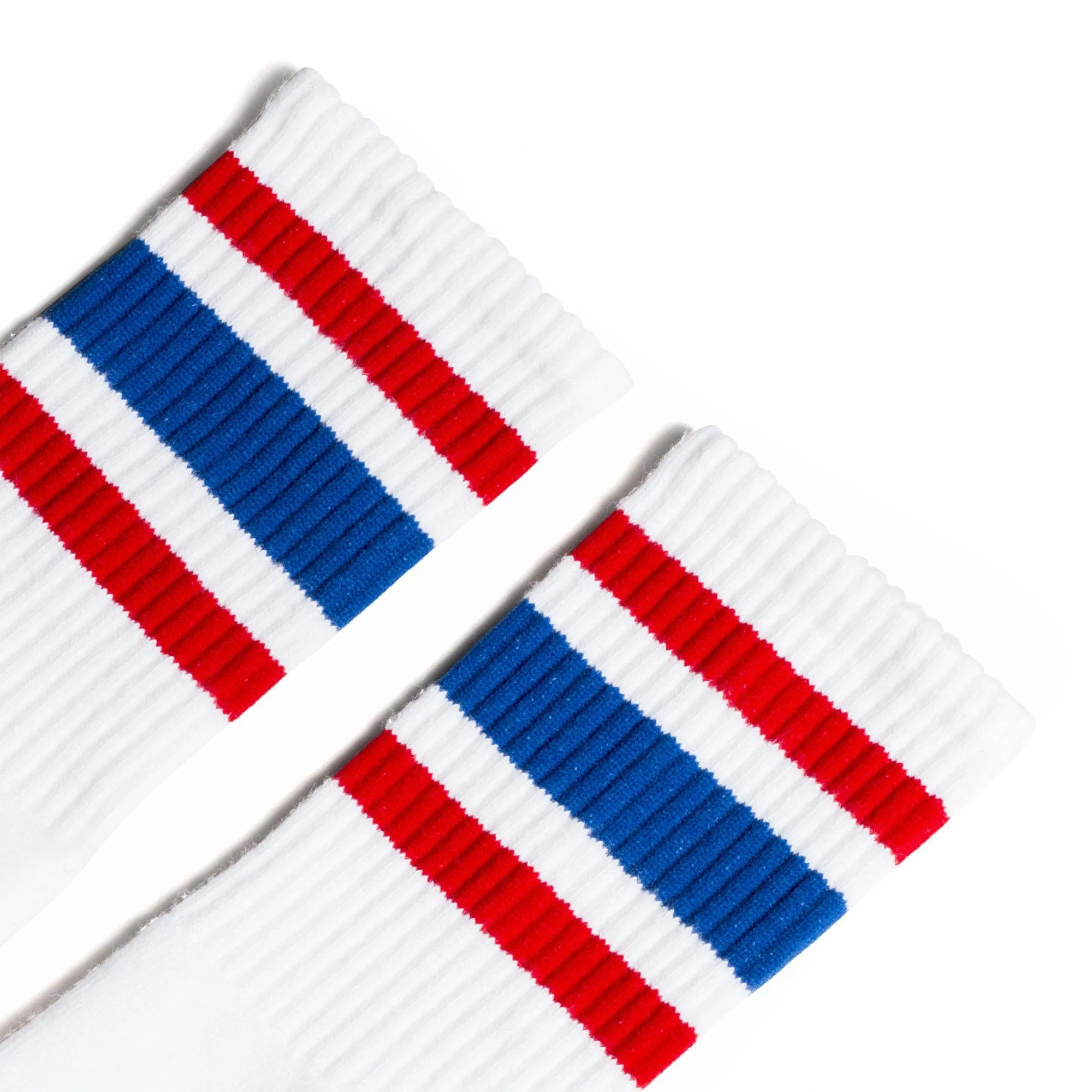 All American Striped Socks | White