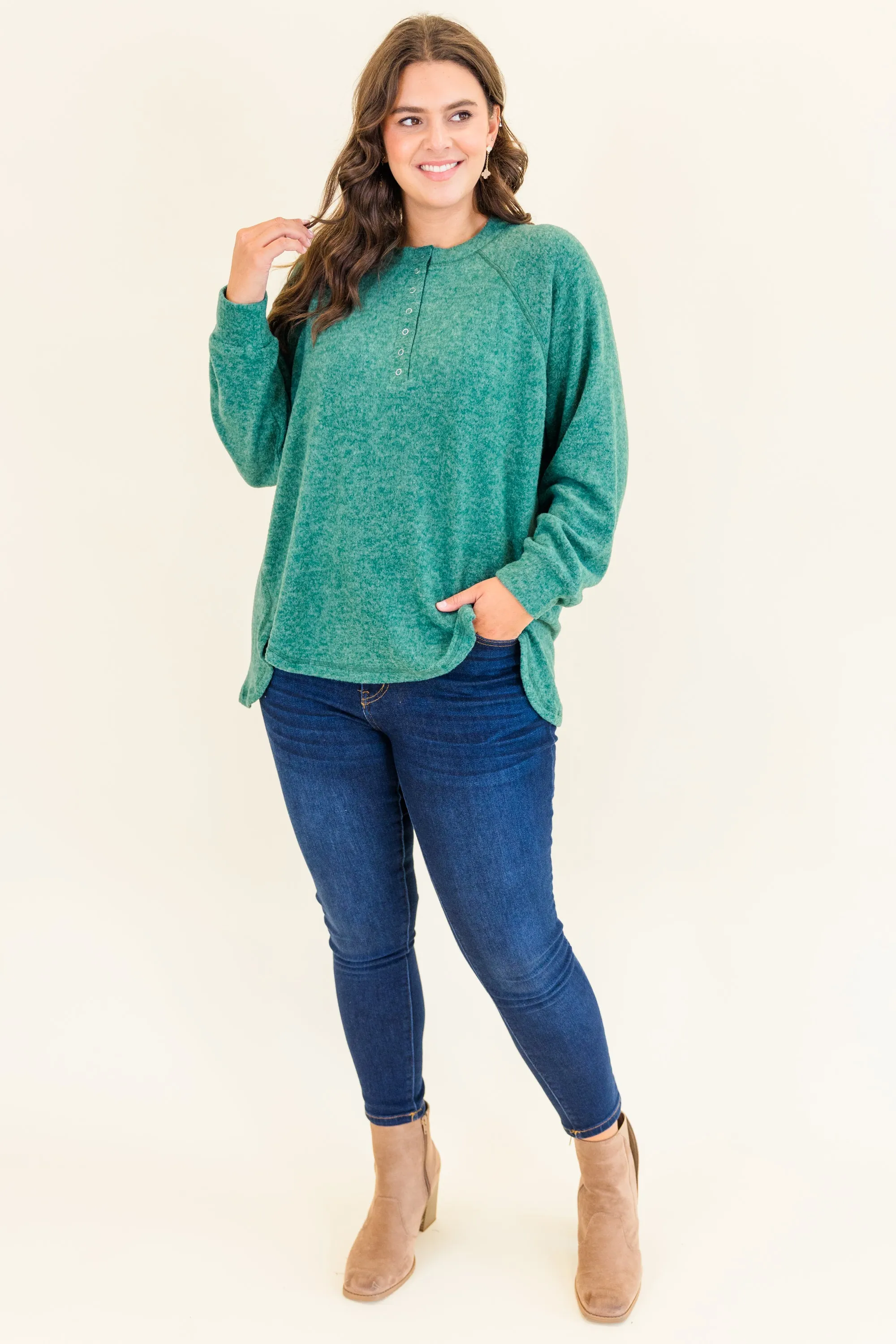 All The Feels Pullover, Dark Green