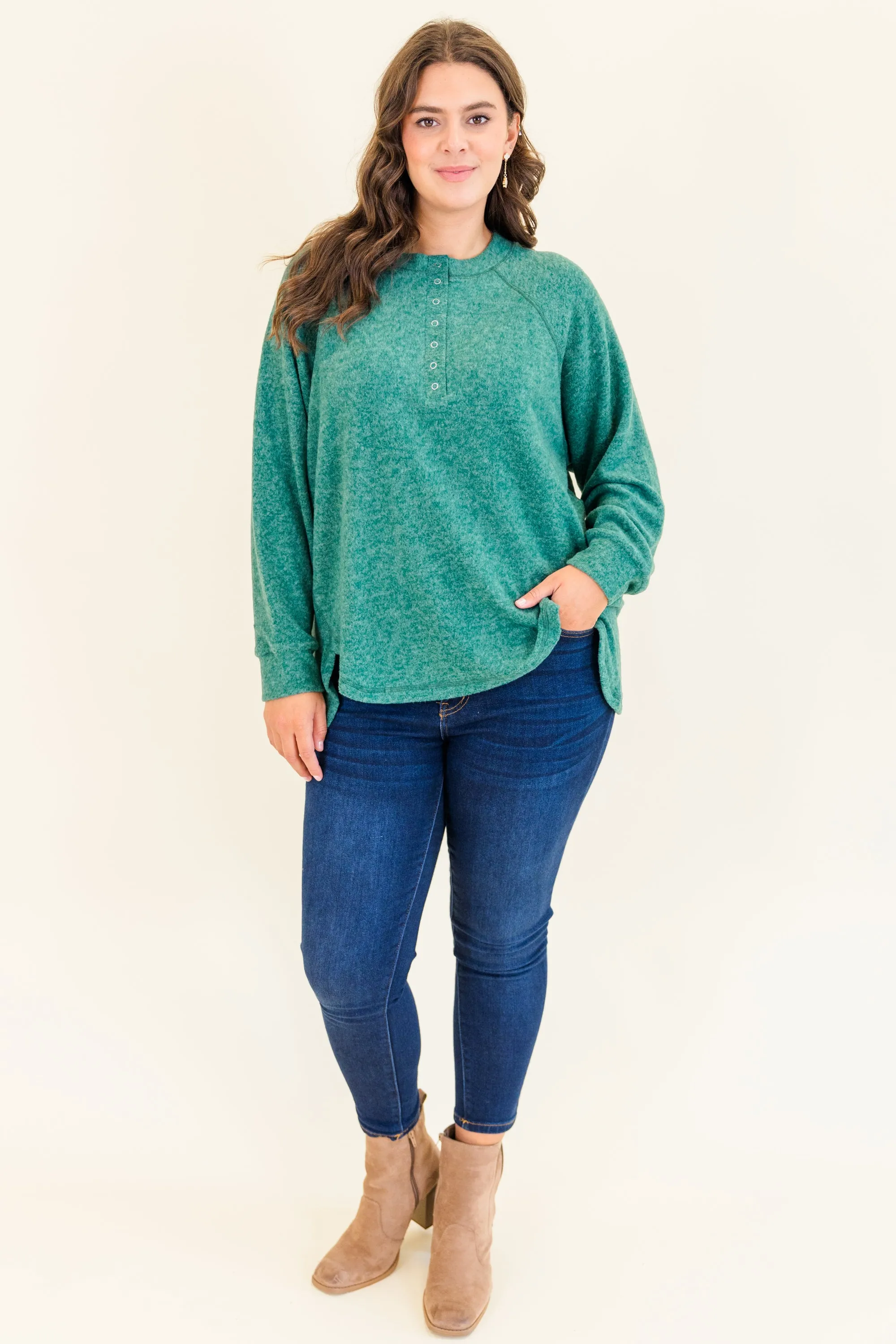 All The Feels Pullover, Dark Green