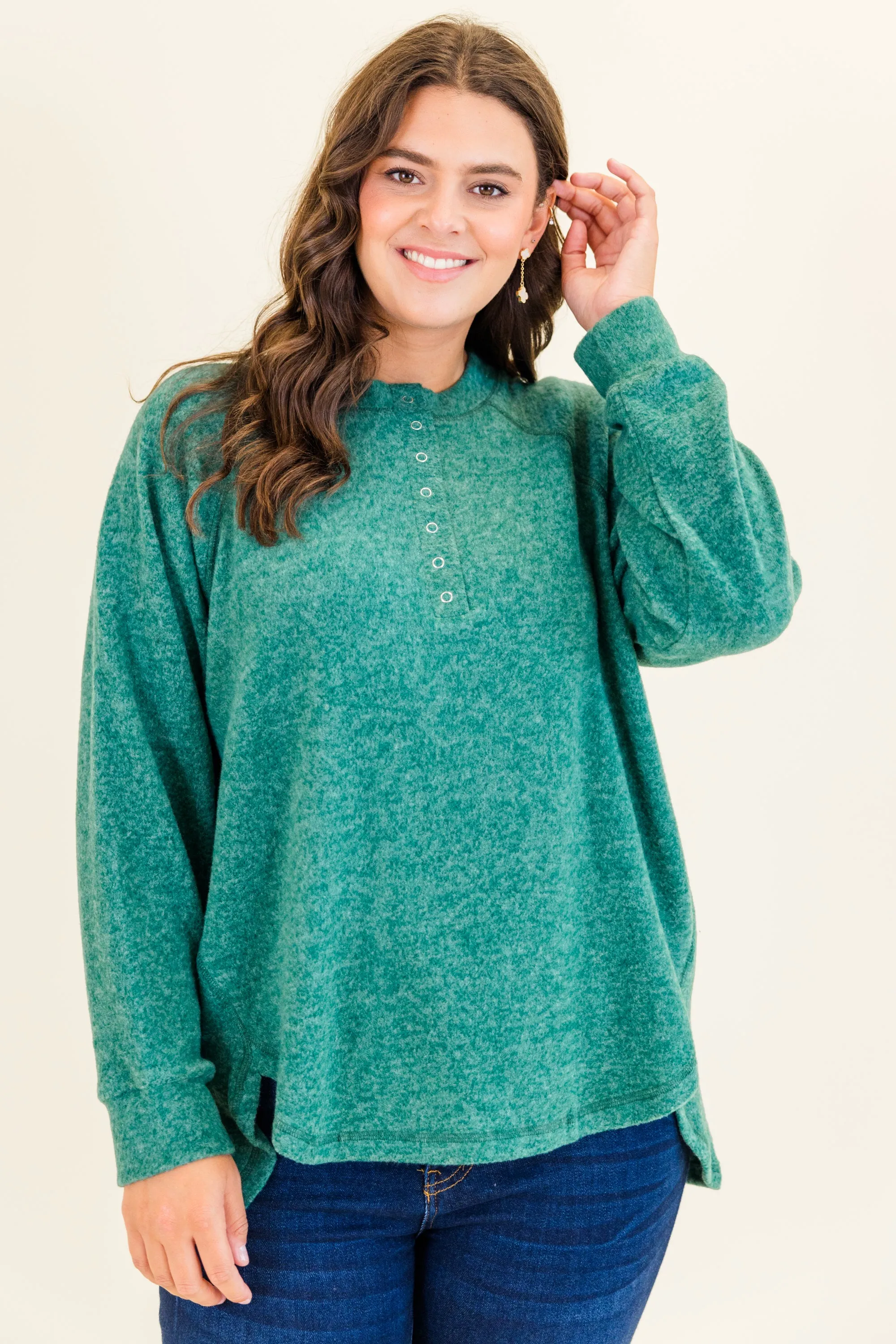 All The Feels Pullover, Dark Green