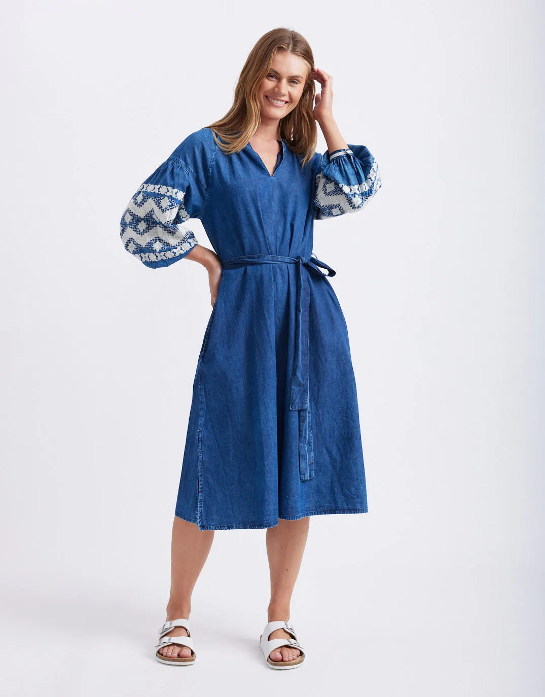 Amara Denim Dress - Dark Denim