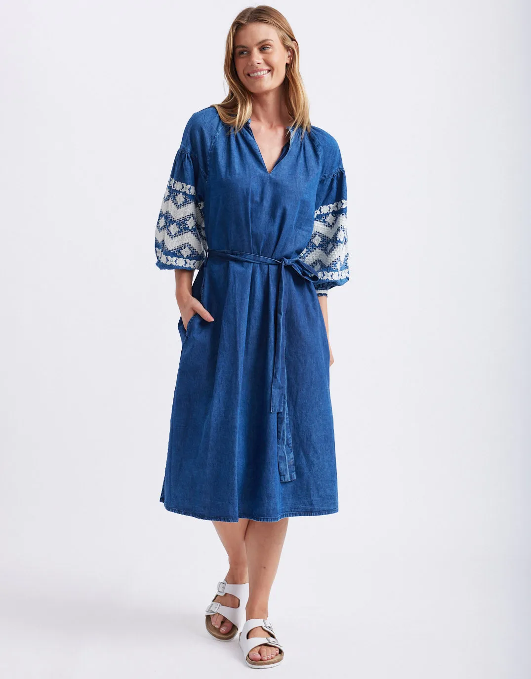 Amara Denim Dress - Dark Denim