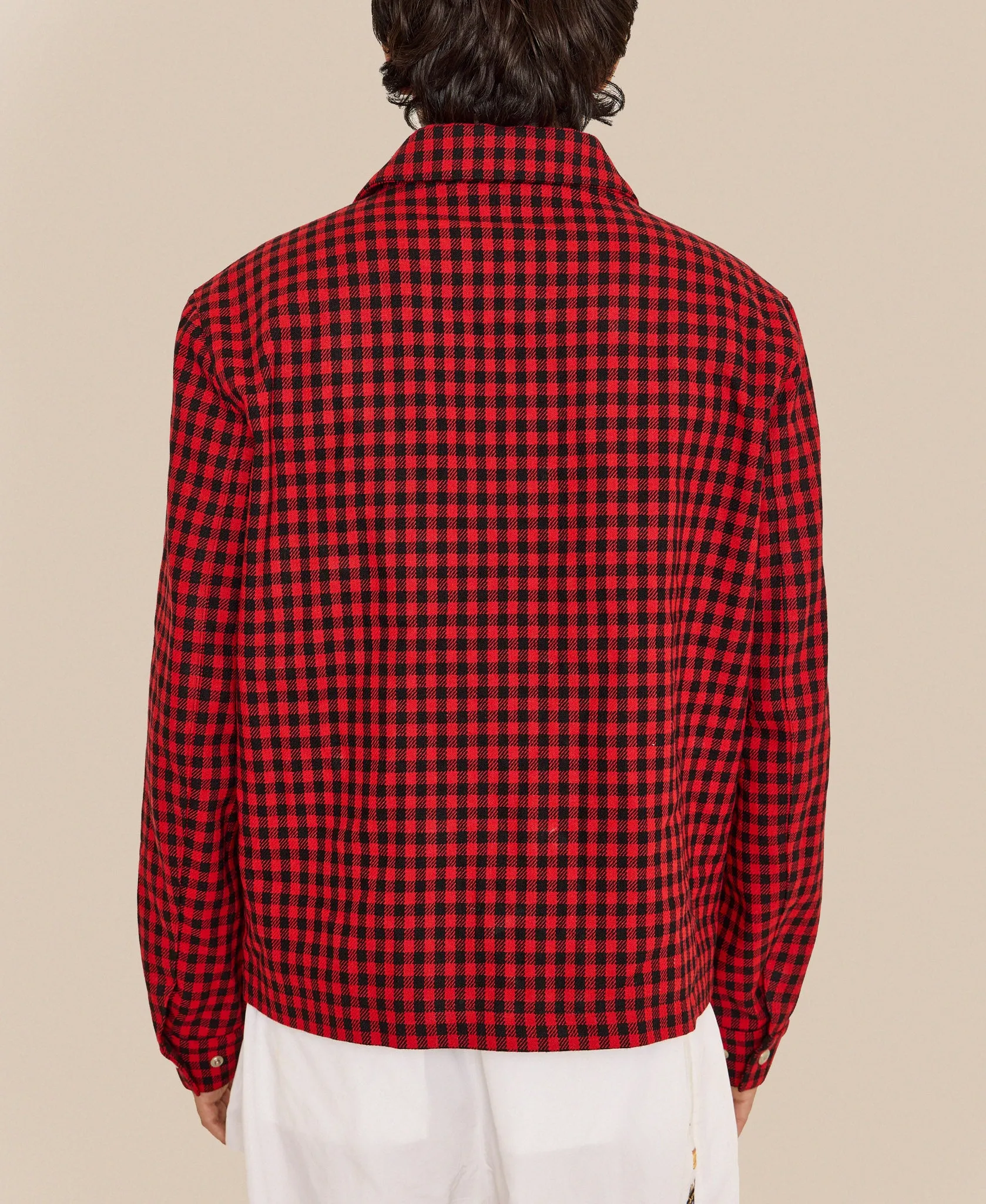 AMI RED & BLACK CHECKED FLANNEL