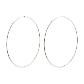 APRIL recycled mega hoop earrings silver-plated