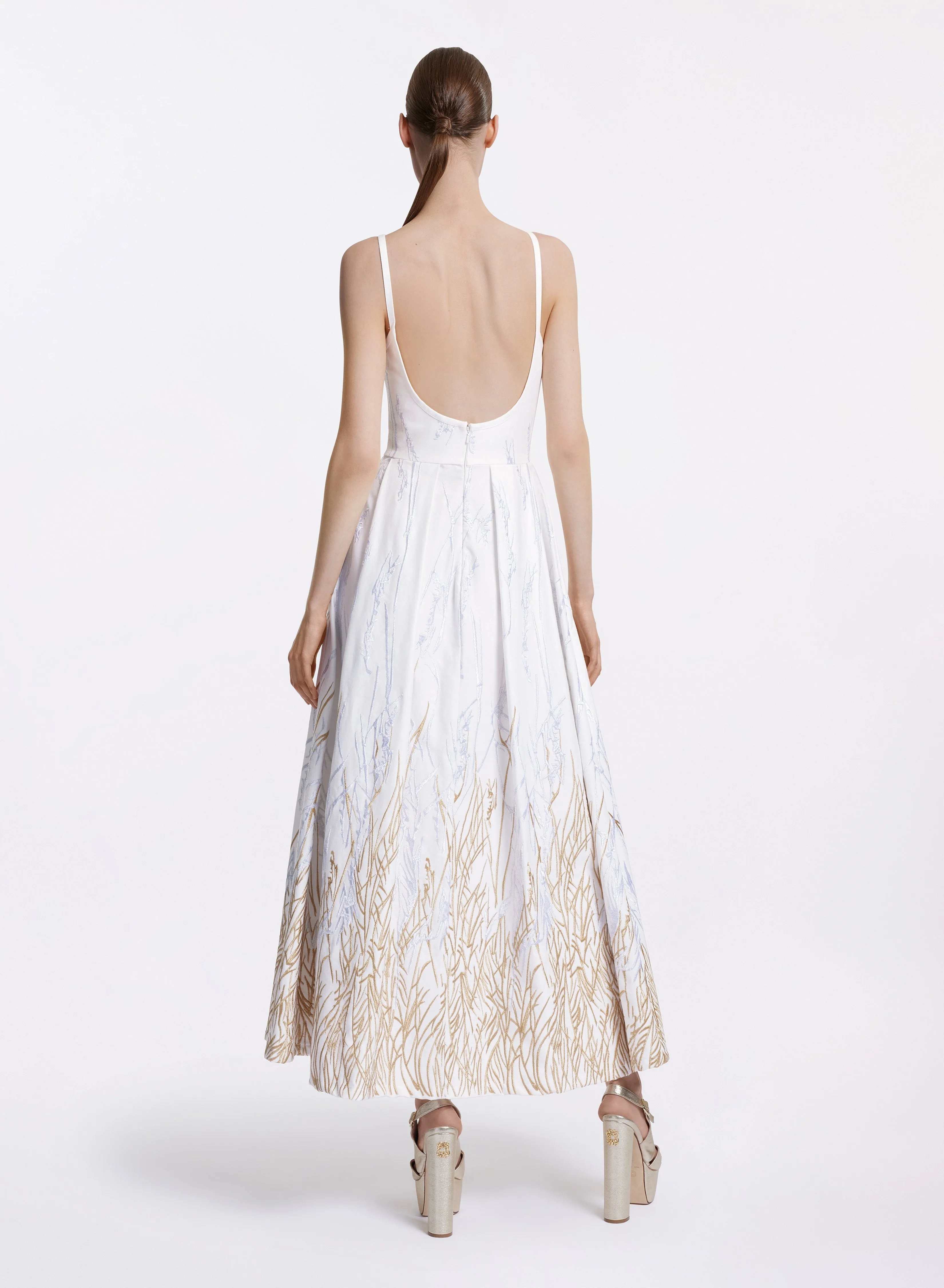 Arboreal Embroidered Cotton Dress