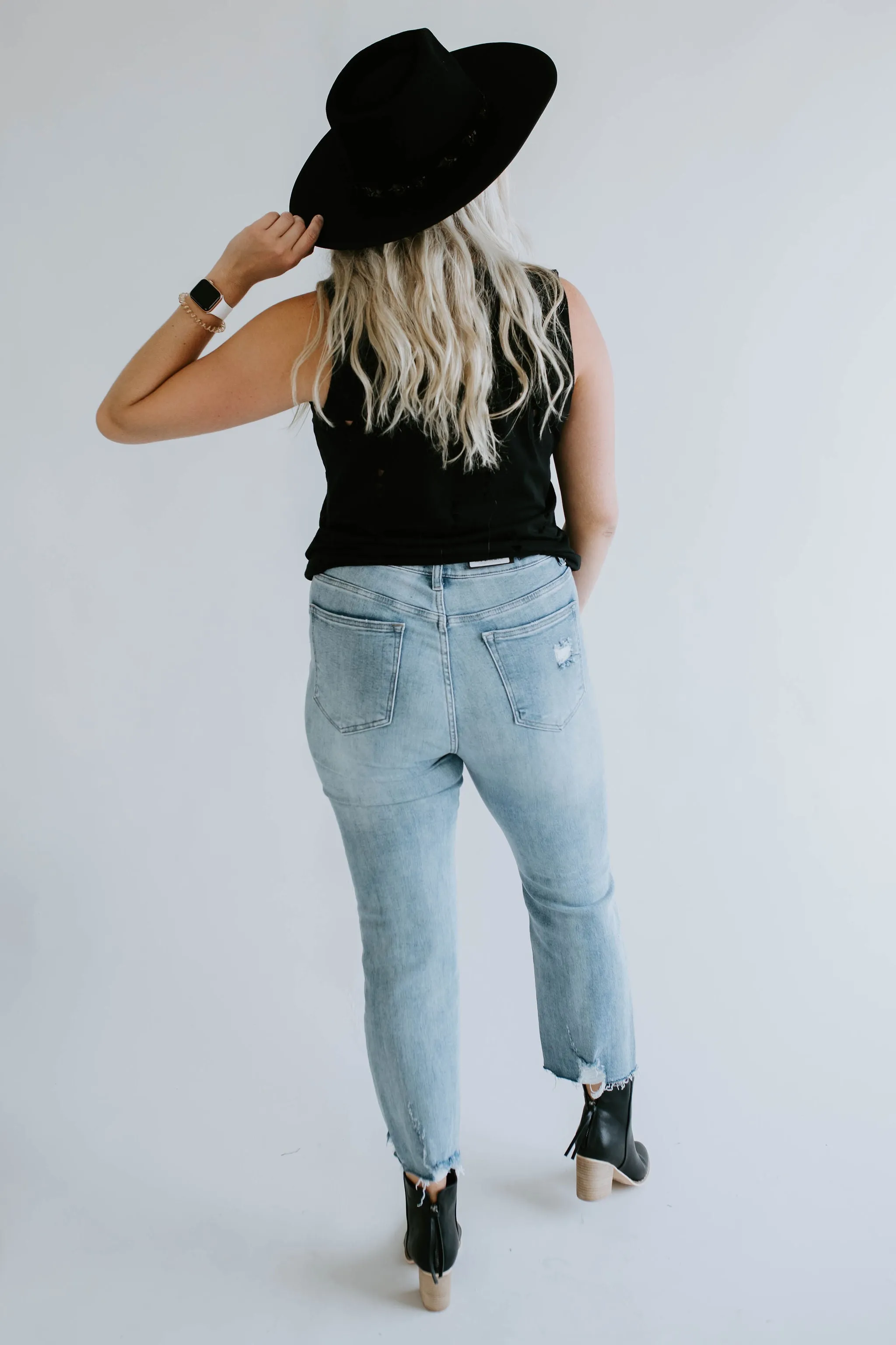 Astrid Raw Hem Straight Leg Jean FINAL SALE