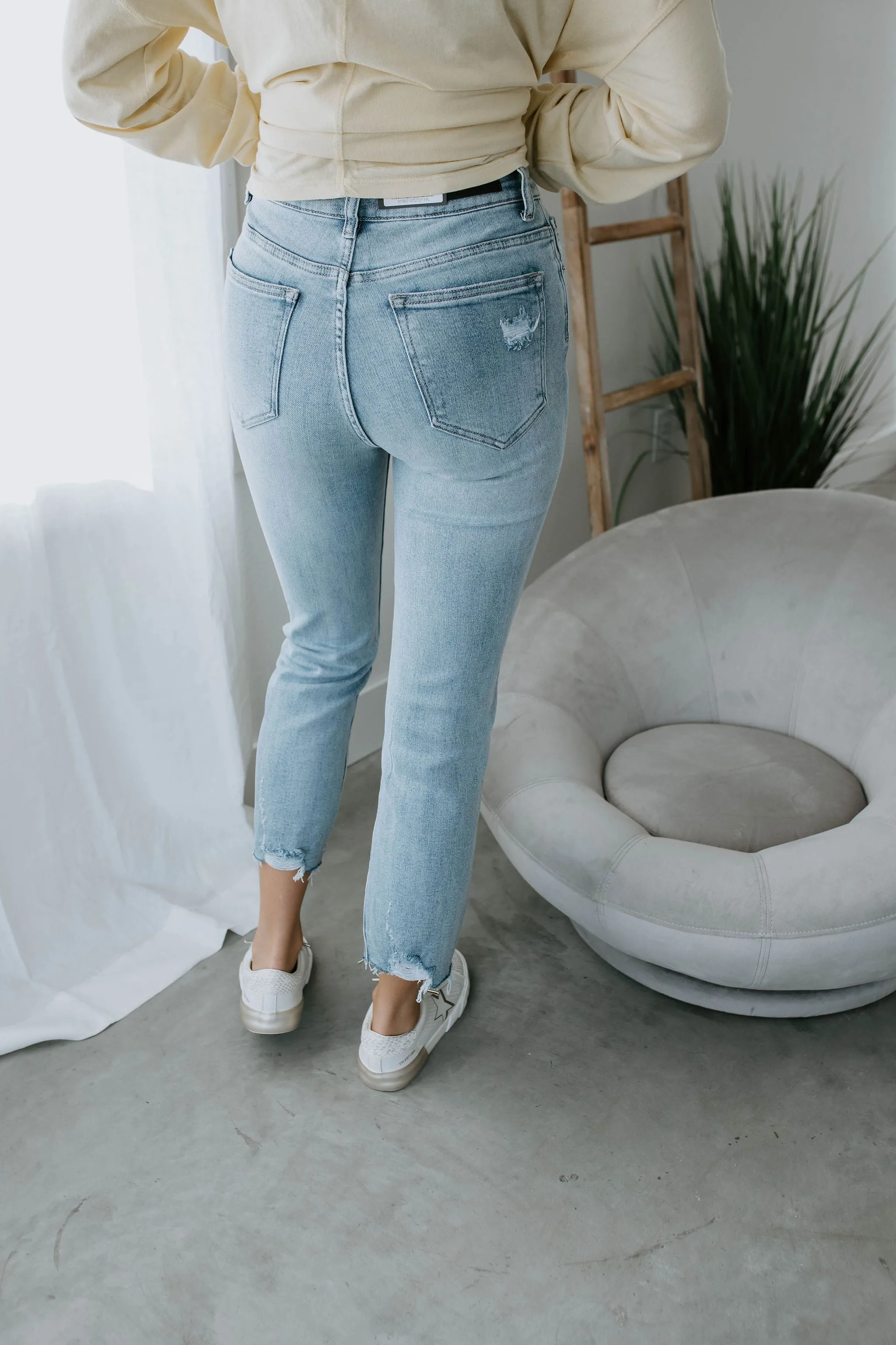 Astrid Raw Hem Straight Leg Jean FINAL SALE