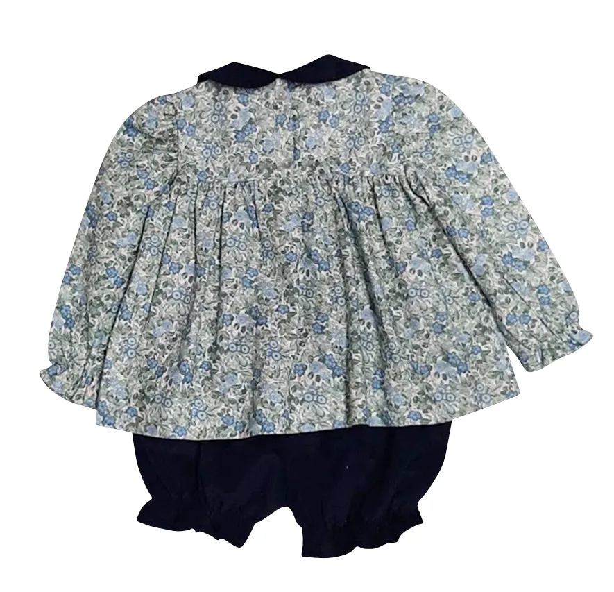 Baby Girl's "Sienna & Luca" Flower Popover