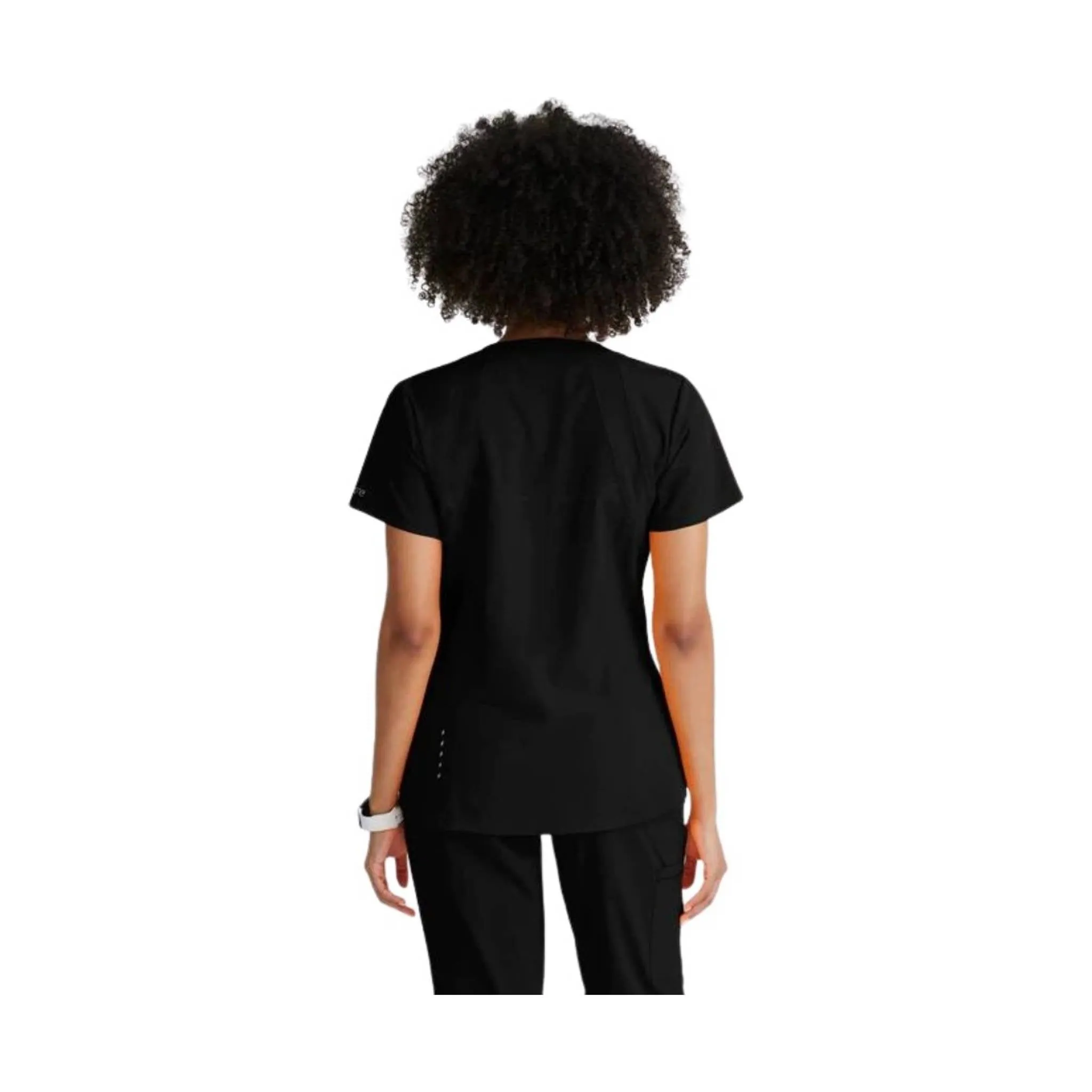 Barco Women's Racer Scrub Top - Black