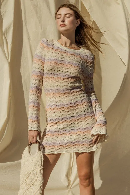 Bell Sleeve Knit Dress