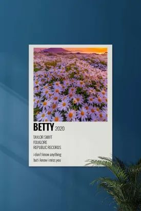 Betty x Taylor Swift | Music Card | Music Artist Poster