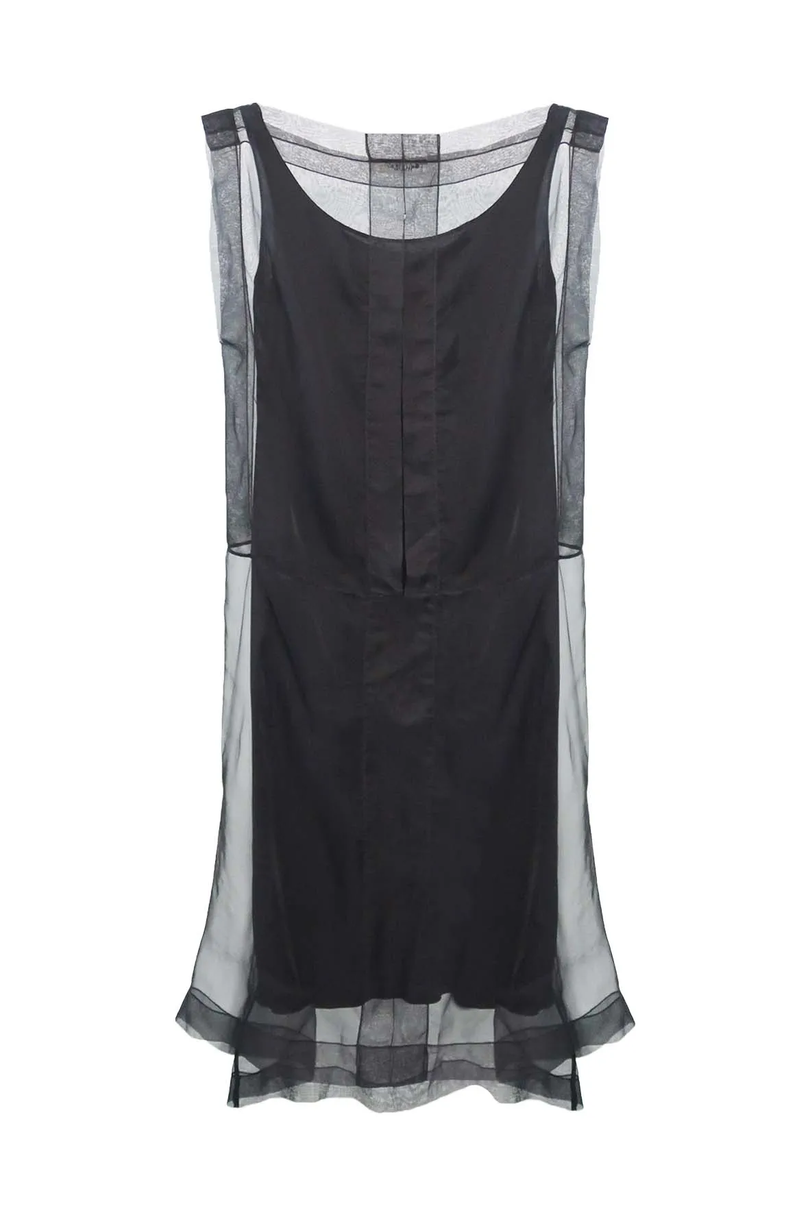 Black Chiffon Shift Dress