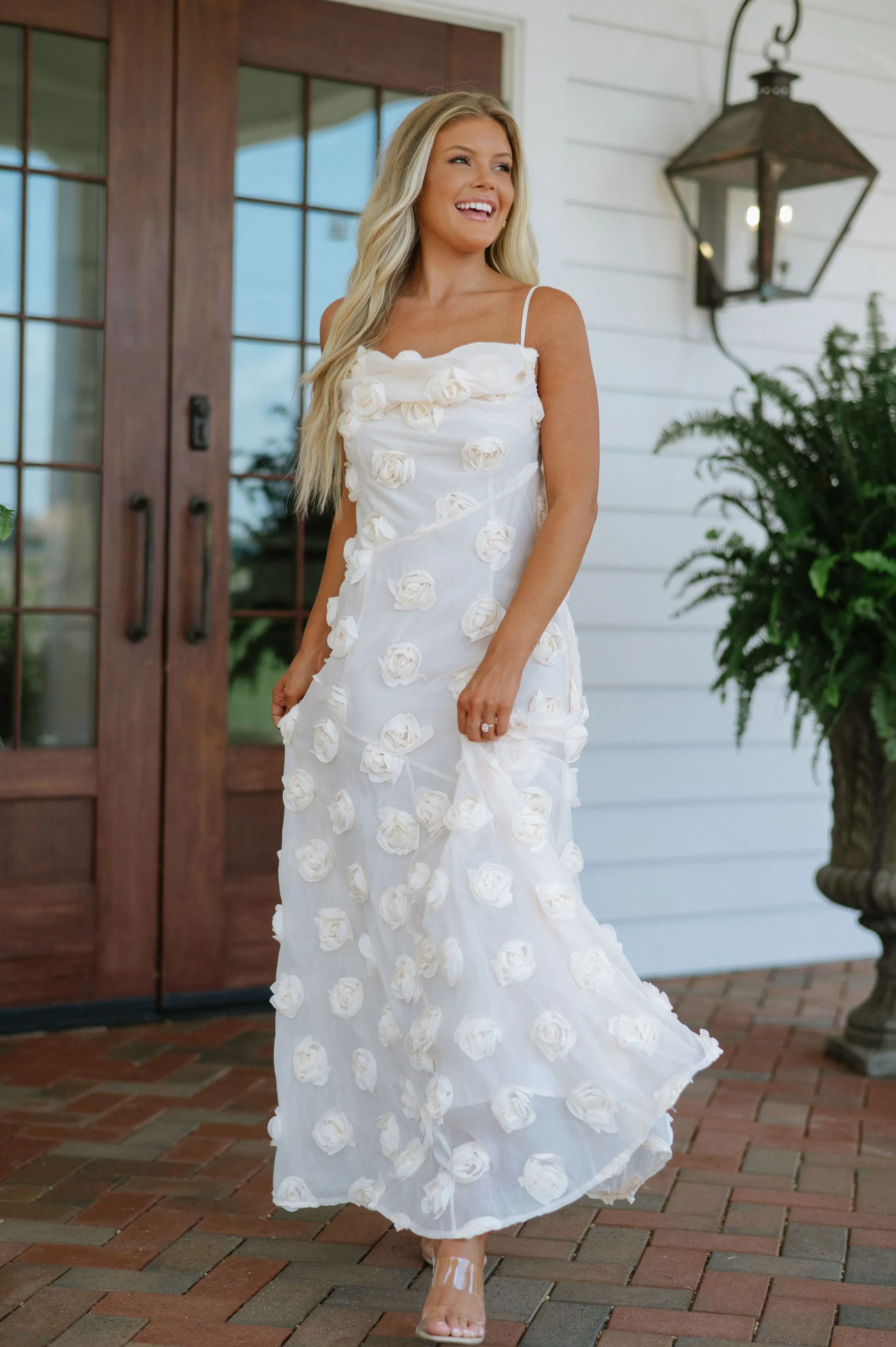 Blossom Maxi Dress- Cream