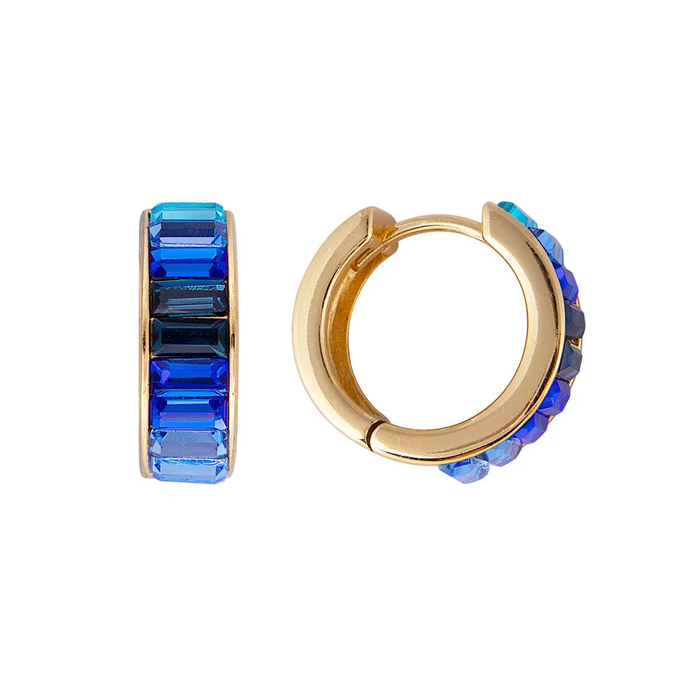 BLUE OMBRE MIDI HOOPS