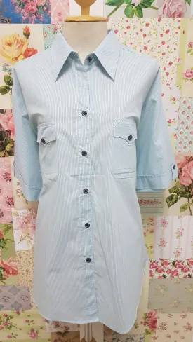 Blue Striped Blouse CE023