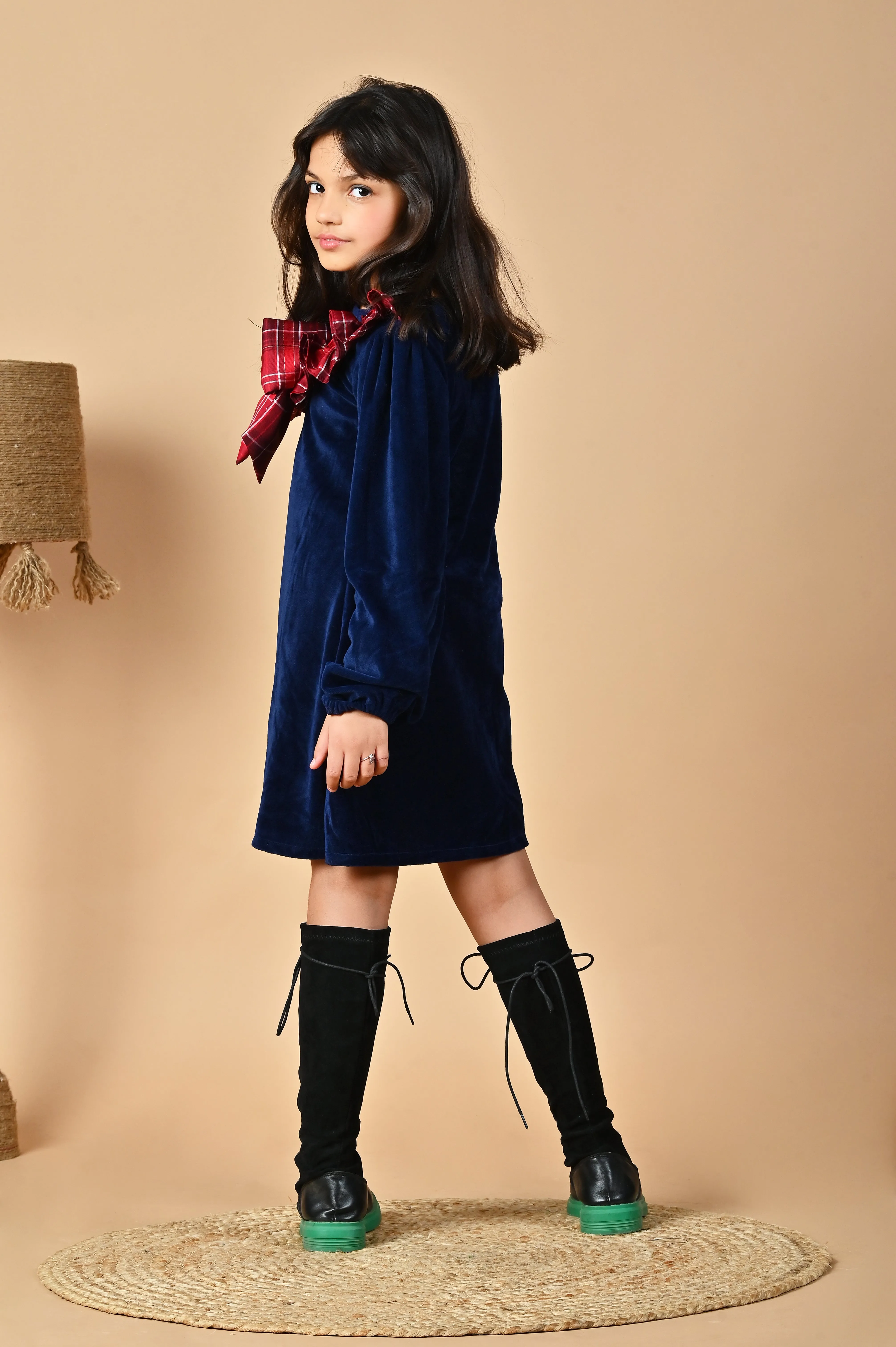 Blue Velvet Charm Dress