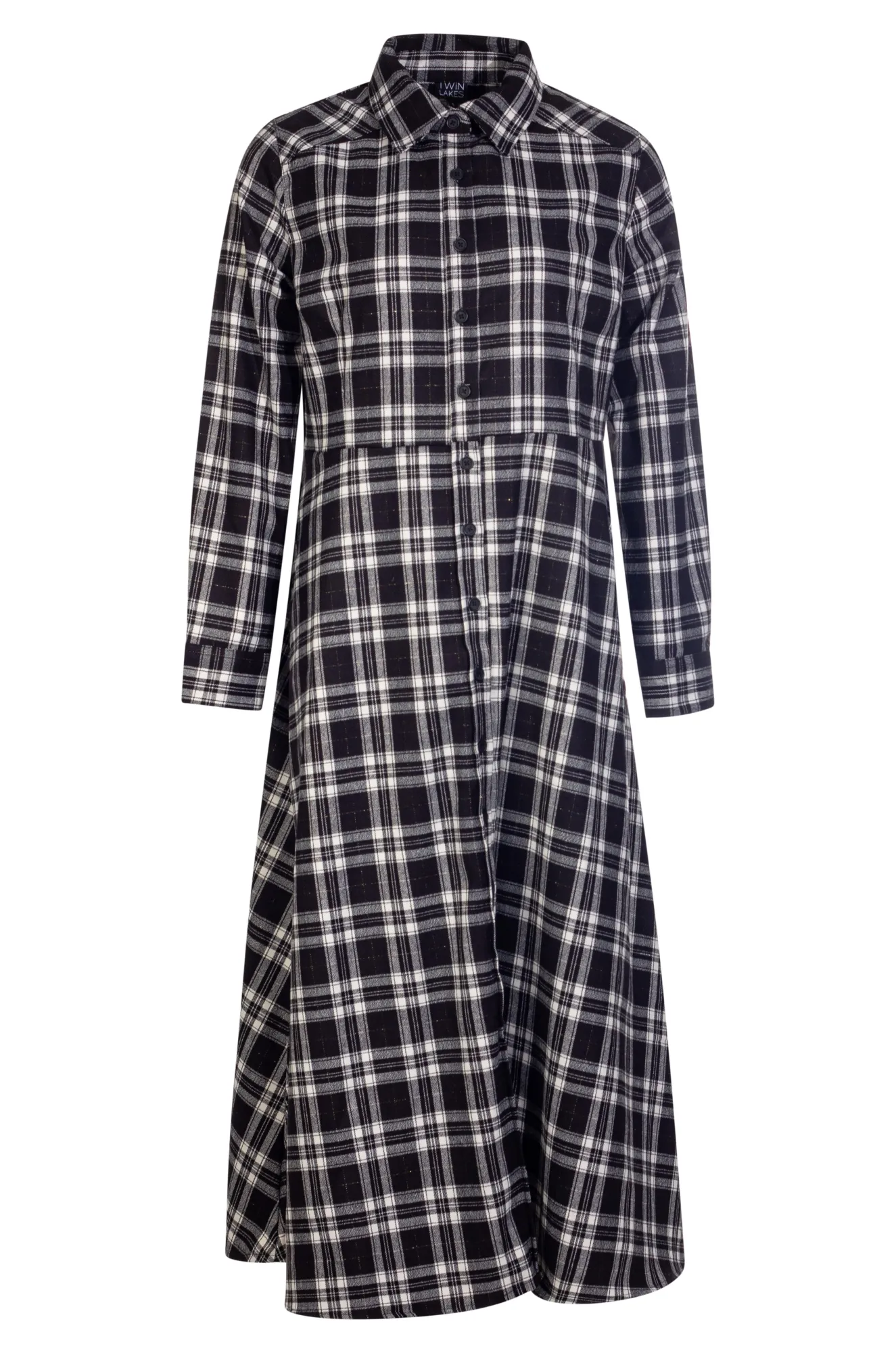 Brushed Checks Dress | BLACK WHITE CHECK | 6354ZZ