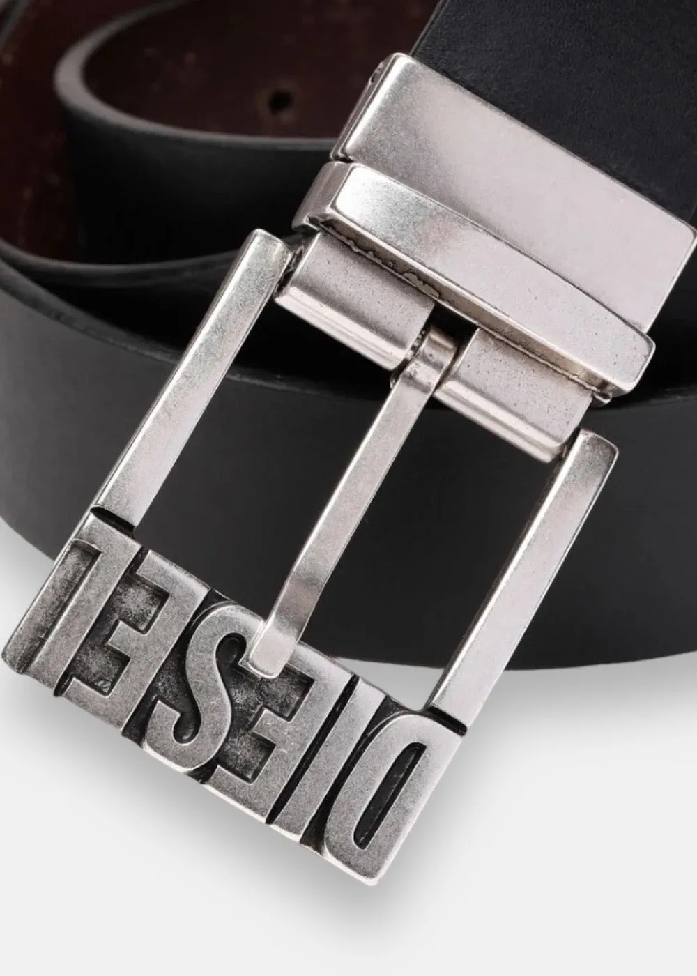 Ceinture en Cuir Diesel B-Shift Ii Silver