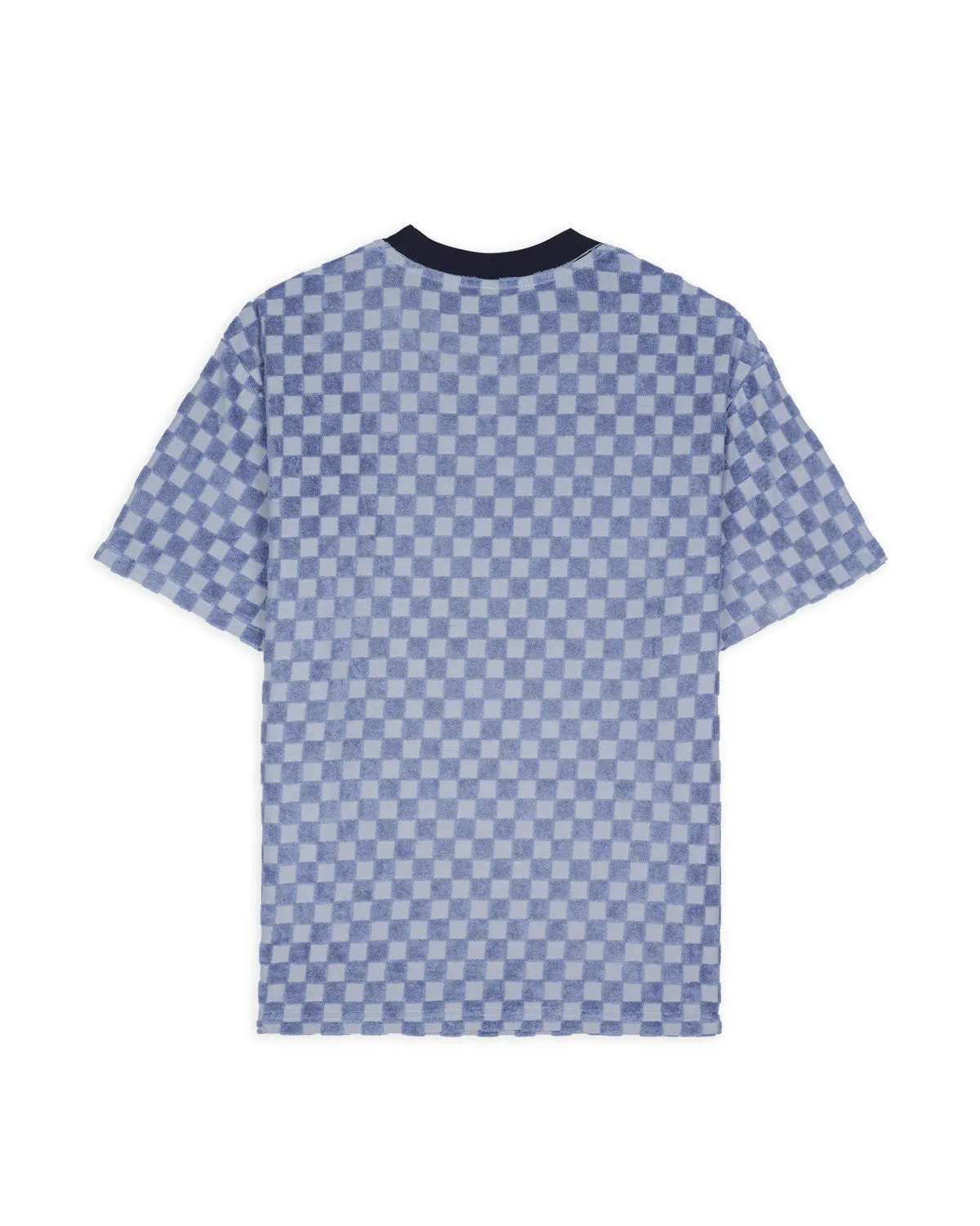 Check Burnout T-shirt - Light Blue