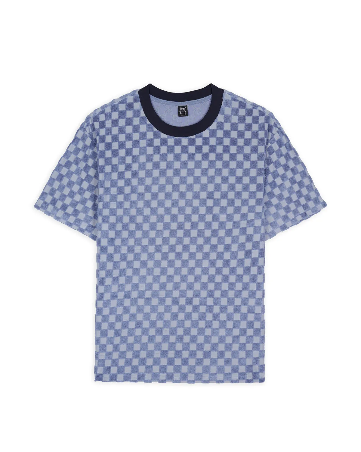 Check Burnout T-shirt - Light Blue