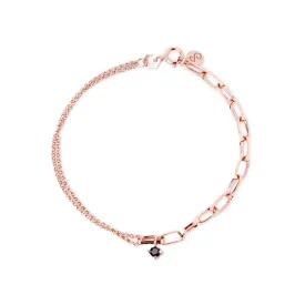 Chic Black Rose Gold Bracelet