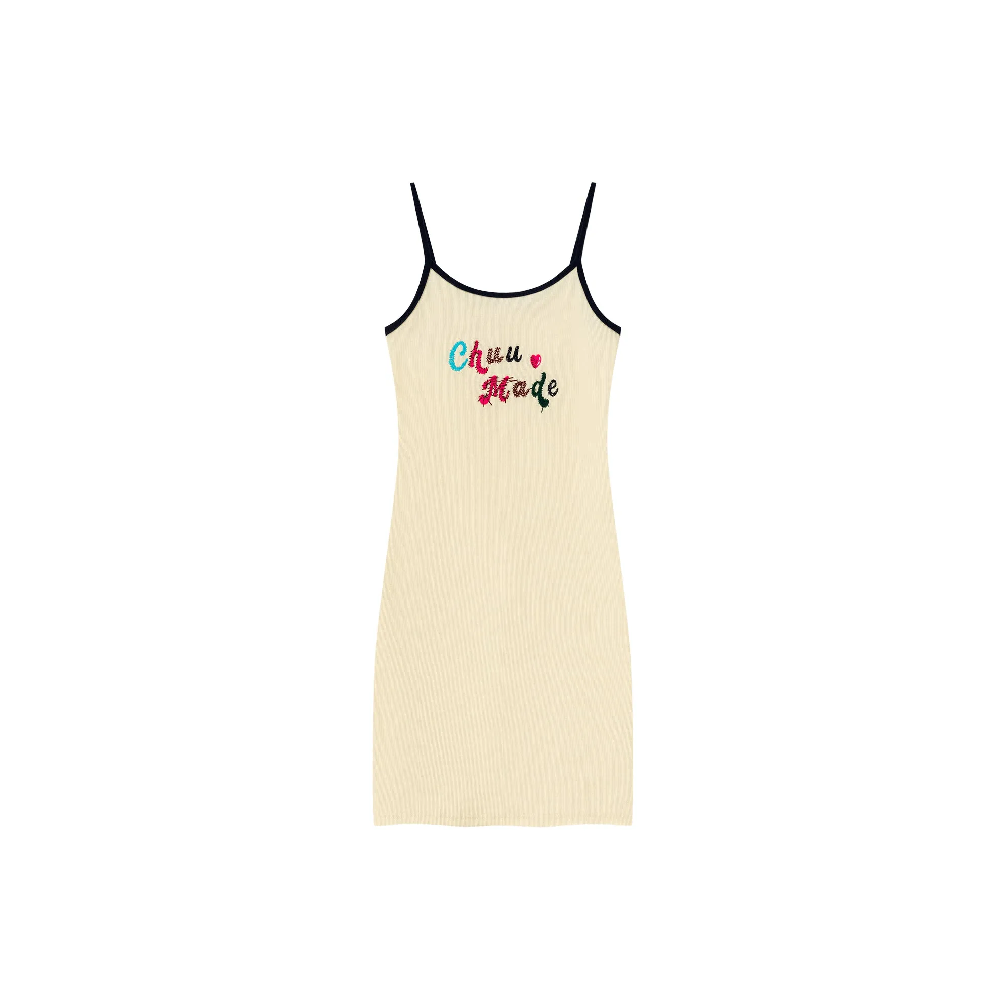 Chuu Made Heart Embroidered Sleeveless Mini Dress