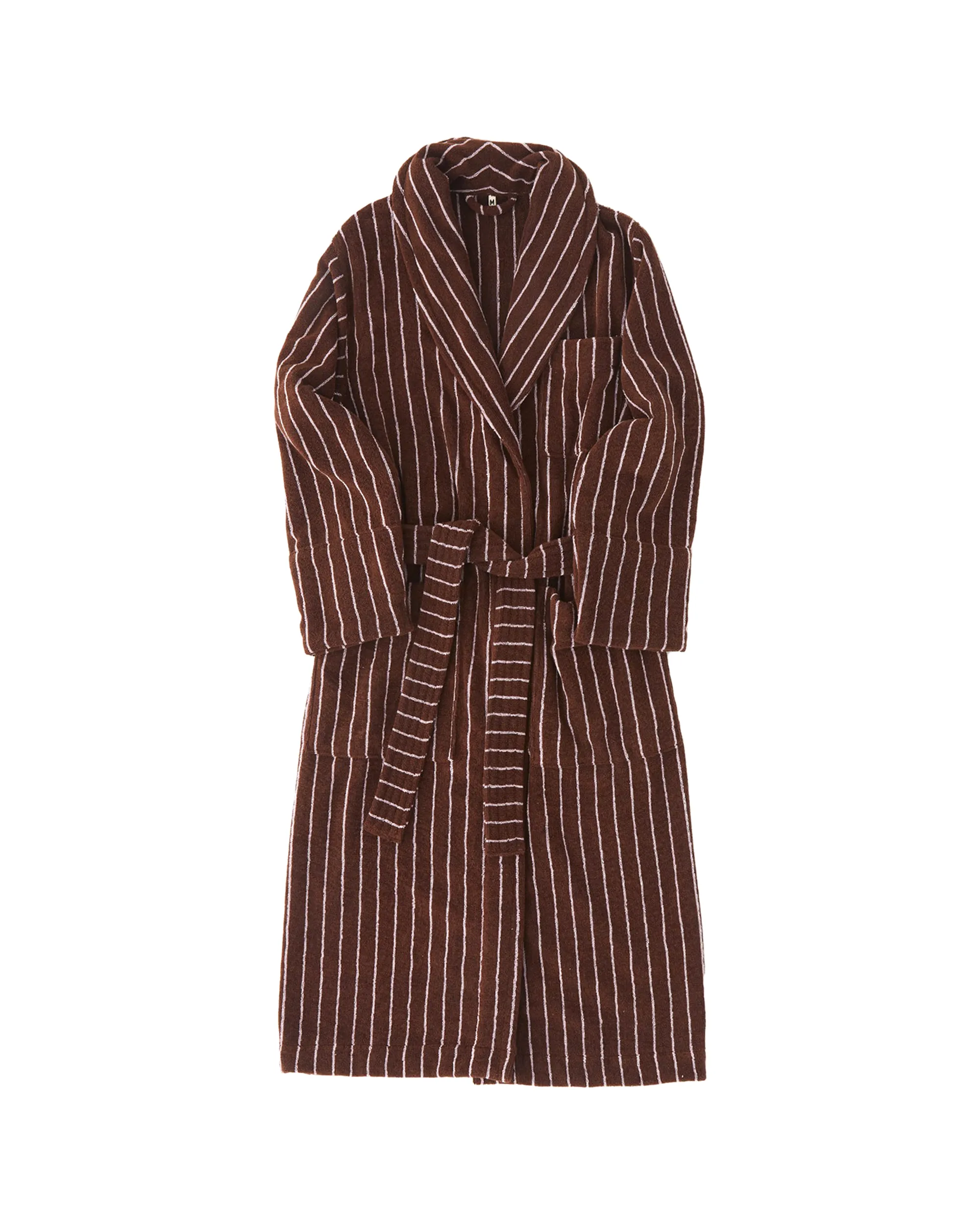 Striped Classic Bathrobe in Lima and Brown - Stylish and Comfortable