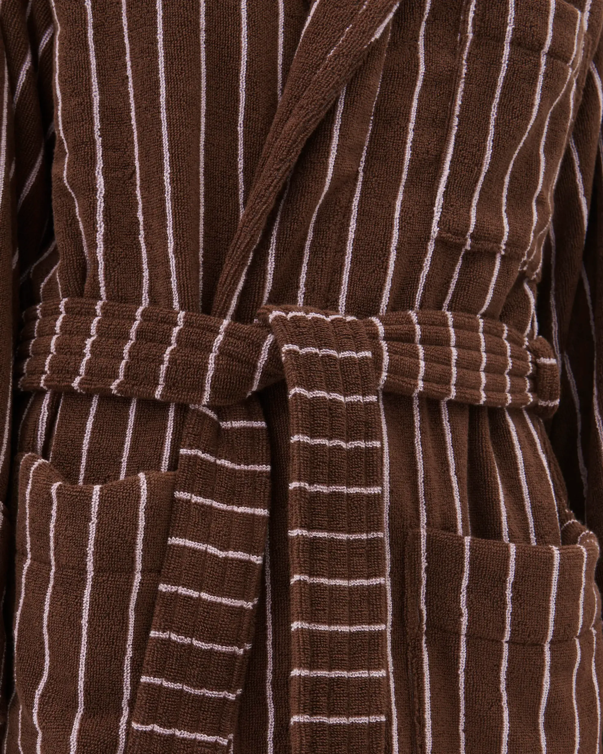 Striped Classic Bathrobe in Lima and Brown - Stylish and Comfortable