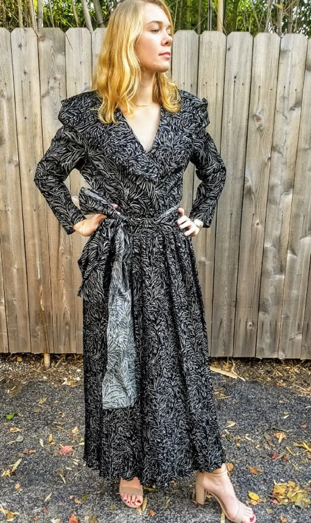 *Deadstock Vintage* Iconic 1980's NWT $595 Boho Cocktail Metallic Dress by Diane Freis