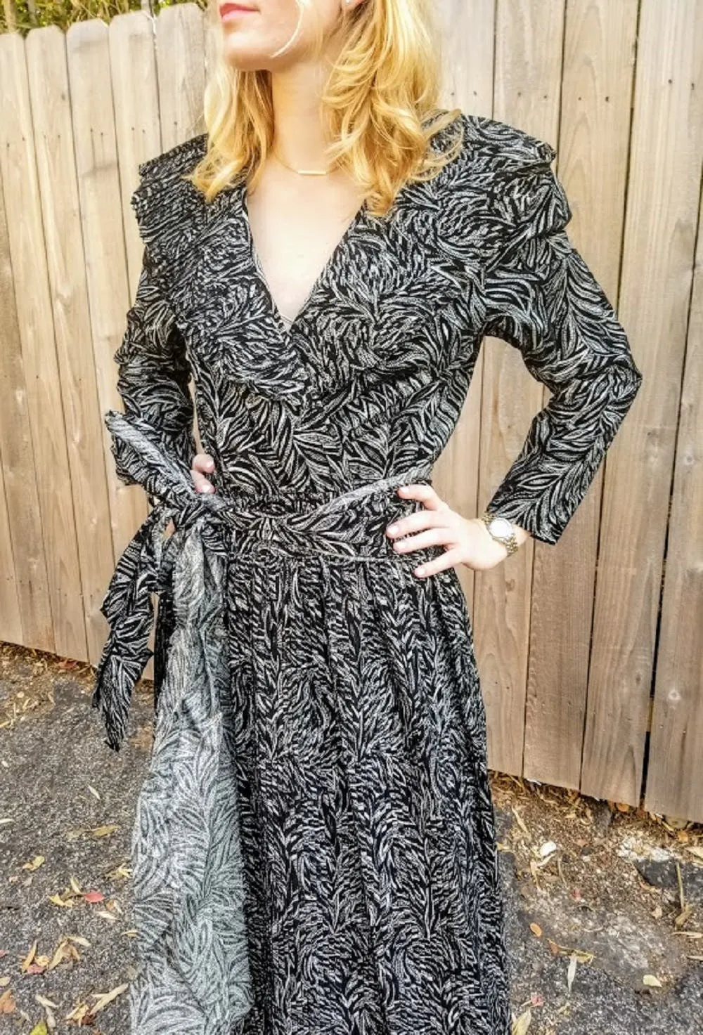 *Deadstock Vintage* Iconic 1980's NWT $595 Boho Cocktail Metallic Dress by Diane Freis