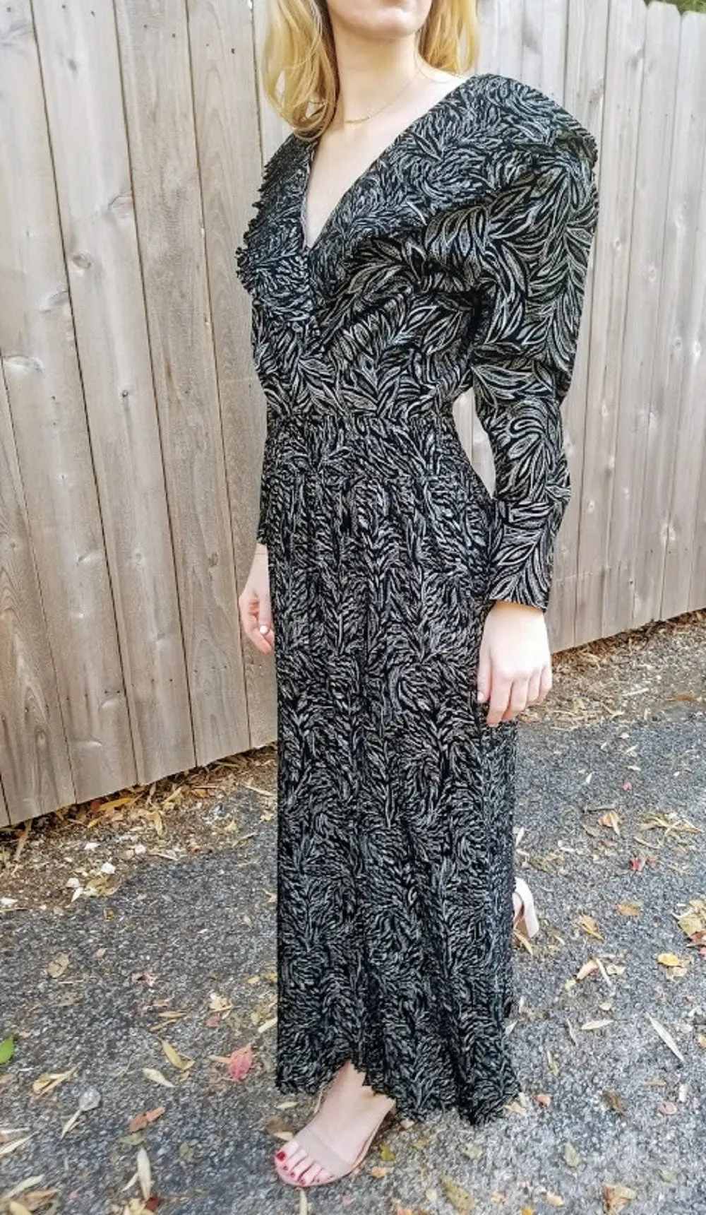 *Deadstock Vintage* Iconic 1980's NWT $595 Boho Cocktail Metallic Dress by Diane Freis