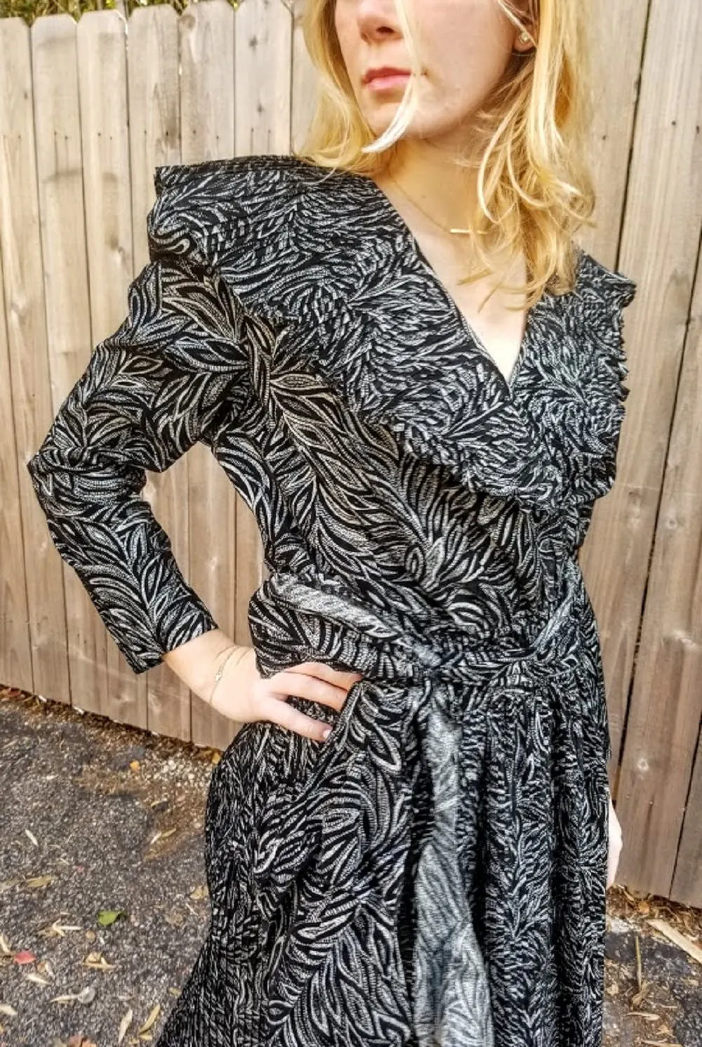 *Deadstock Vintage* Iconic 1980's NWT $595 Boho Cocktail Metallic Dress by Diane Freis