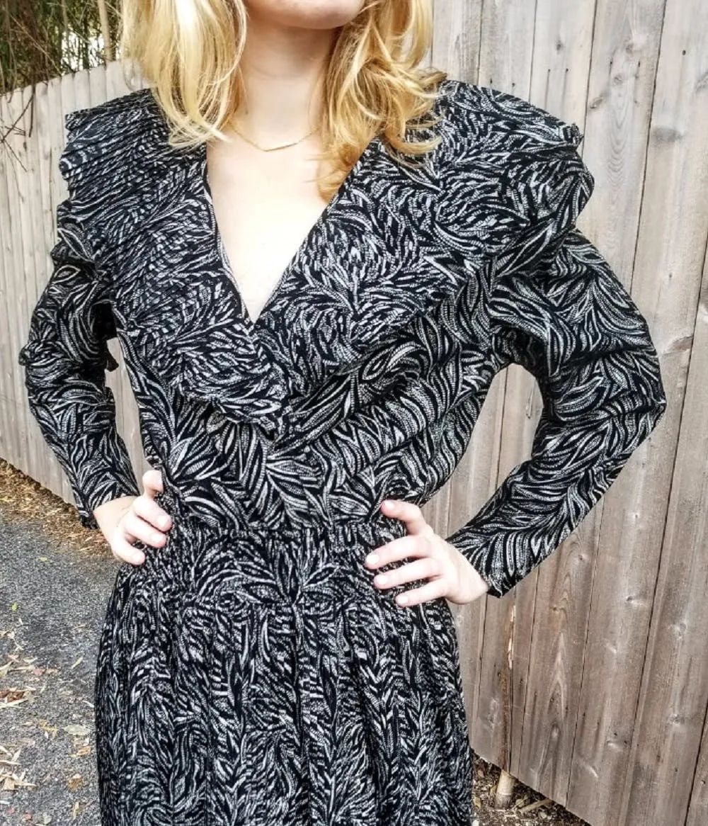 *Deadstock Vintage* Iconic 1980's NWT $595 Boho Cocktail Metallic Dress by Diane Freis