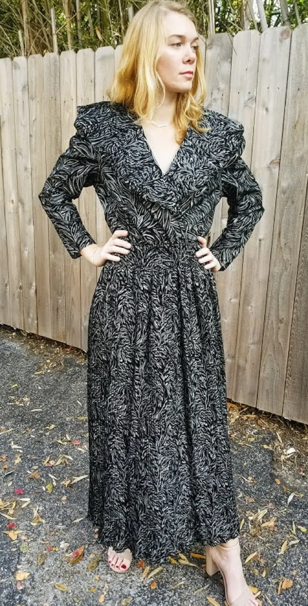 *Deadstock Vintage* Iconic 1980's NWT $595 Boho Cocktail Metallic Dress by Diane Freis