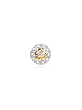 Diamond Statement Ring Gold-Plated