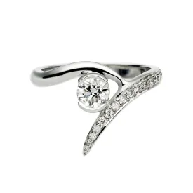 Entwined Ardour35 Engagement Ring - 18ct White Gold & 0.50ct Diamond