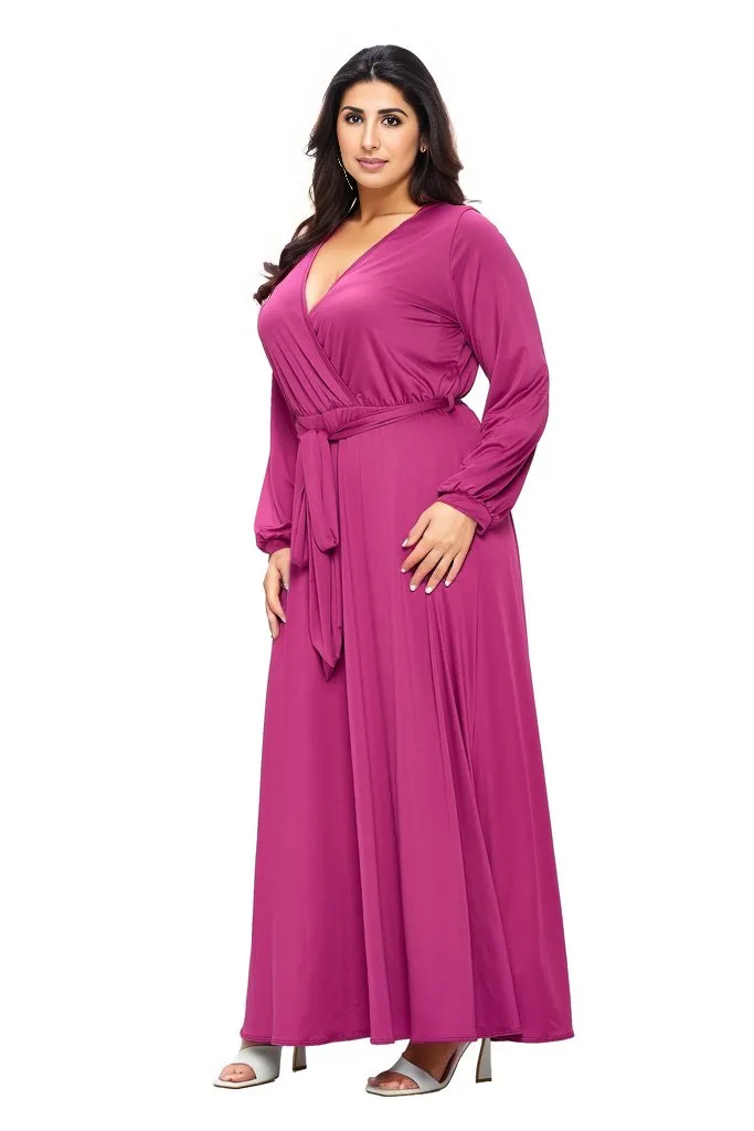 Espinoza Surplice Maxi Dress