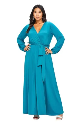 Espinoza Surplice Maxi Dress