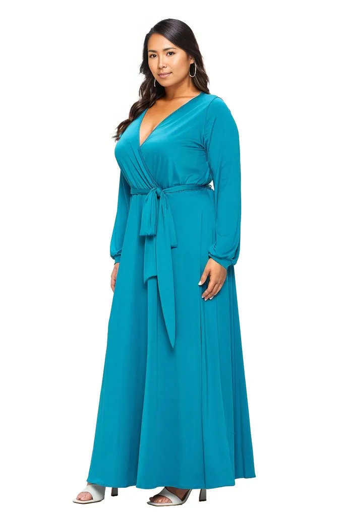 Espinoza Surplice Maxi Dress