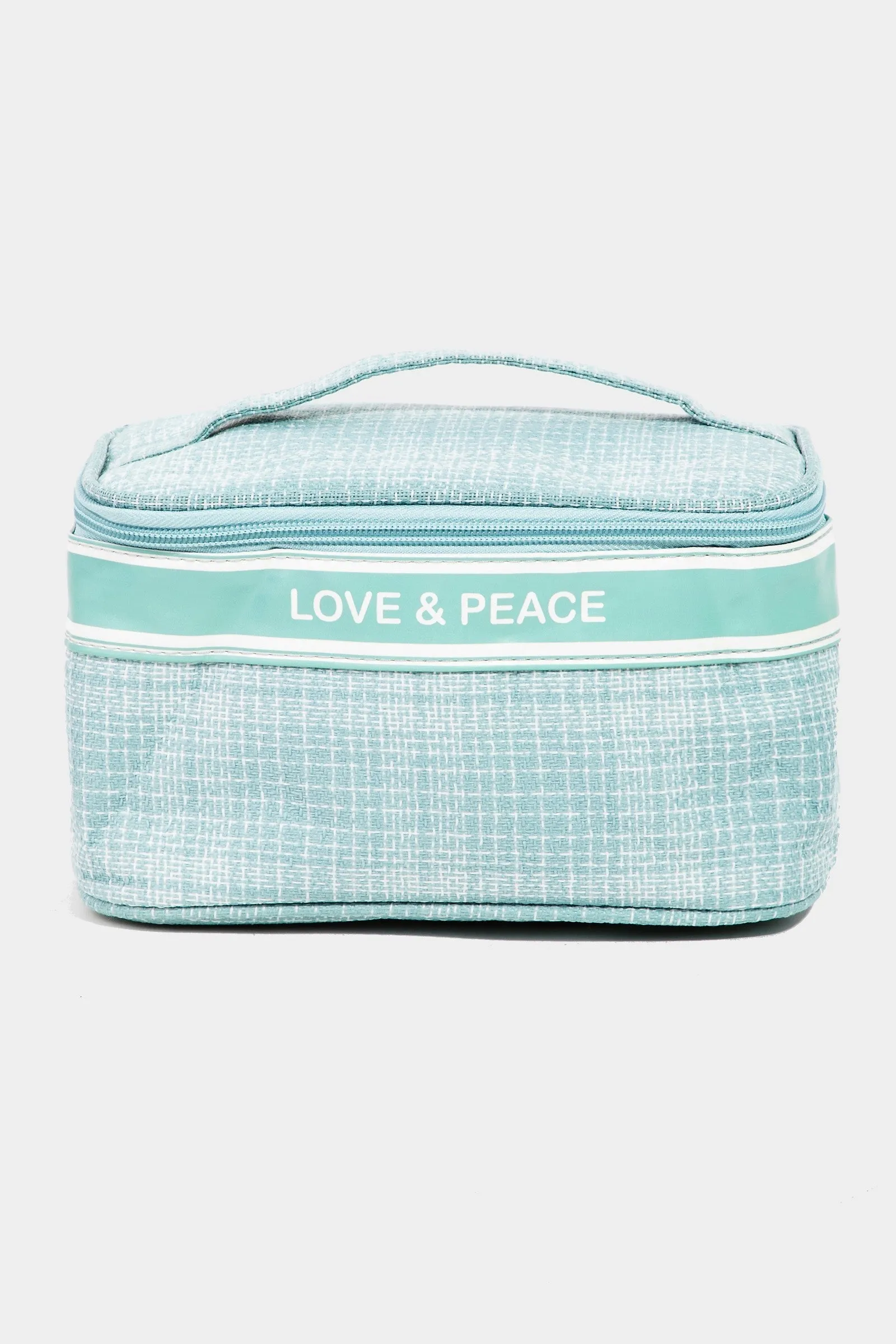 FAME LOVE & PEACE STRIPED HANDLE BAG