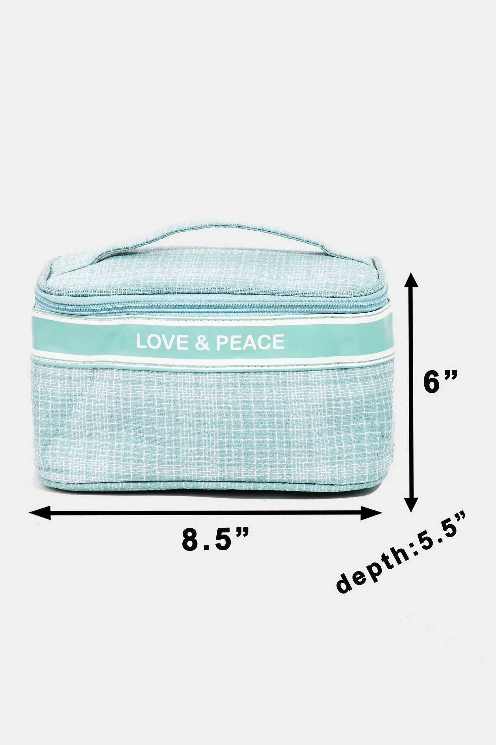 FAME LOVE & PEACE STRIPED HANDLE BAG