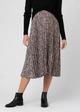 Florence Pleat Maternity Midi Skirt