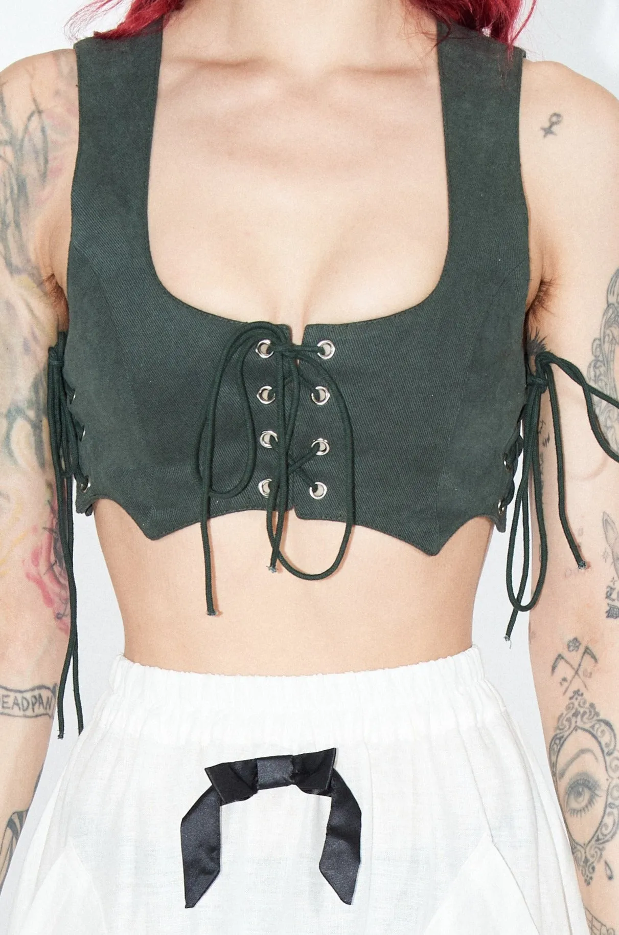 Forest Canvas Crop Corset Top