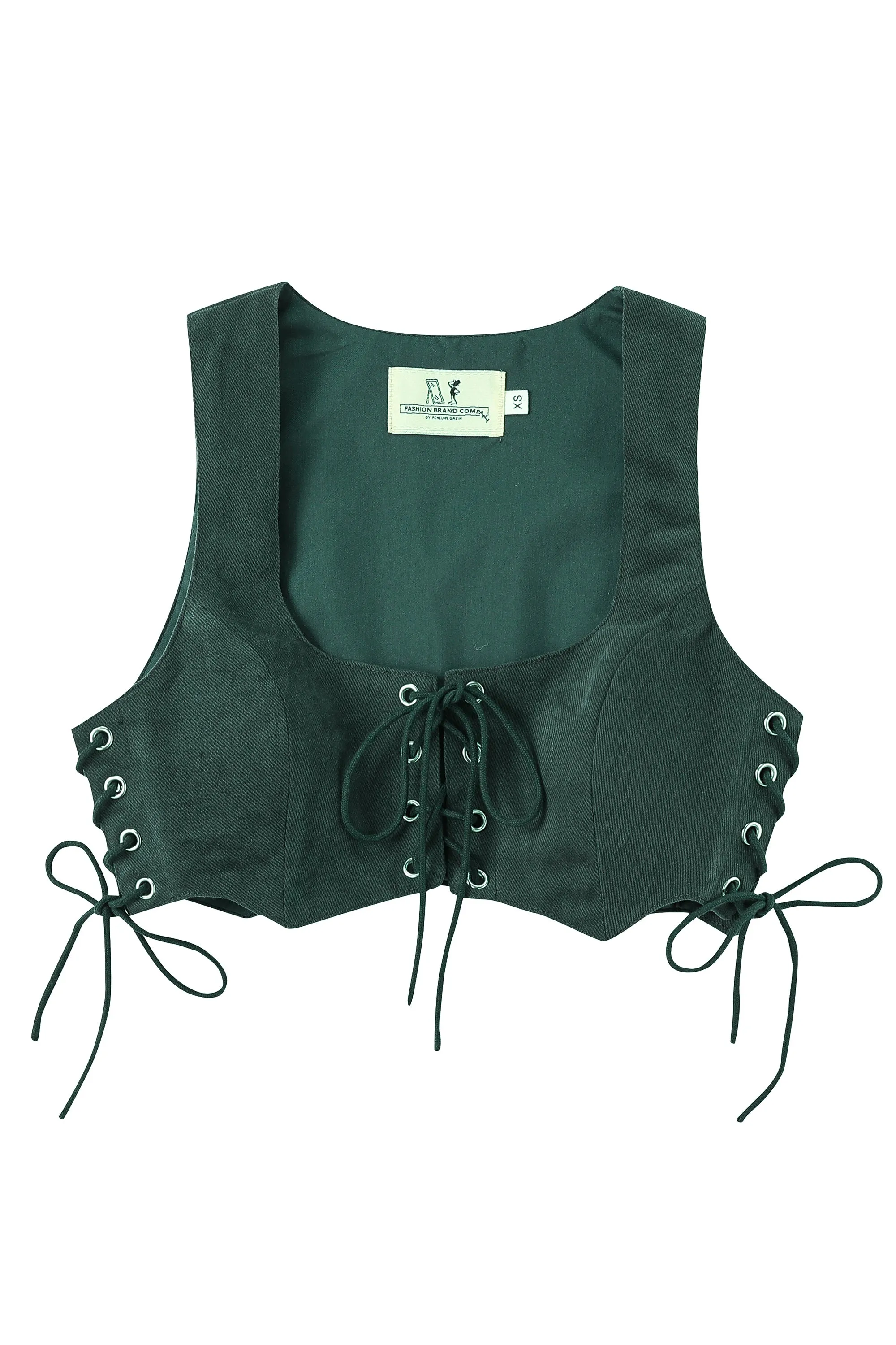 Forest Canvas Crop Corset Top