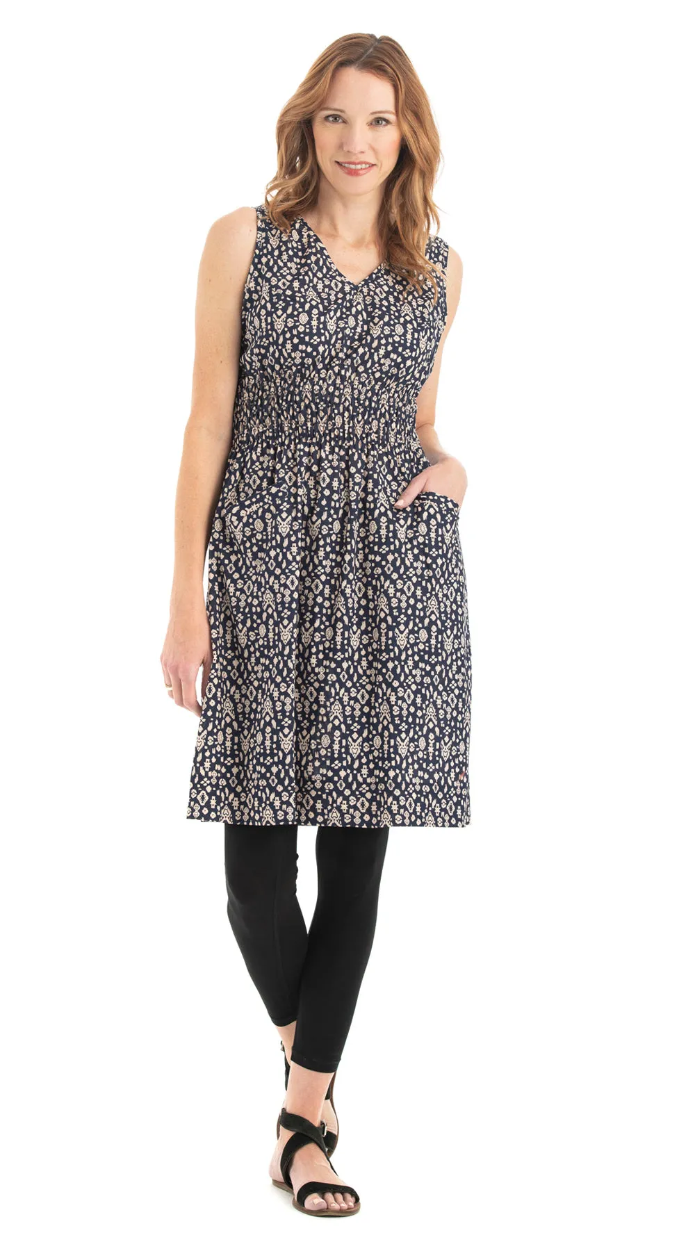 Frankie Dress - tiny tribal - cotton