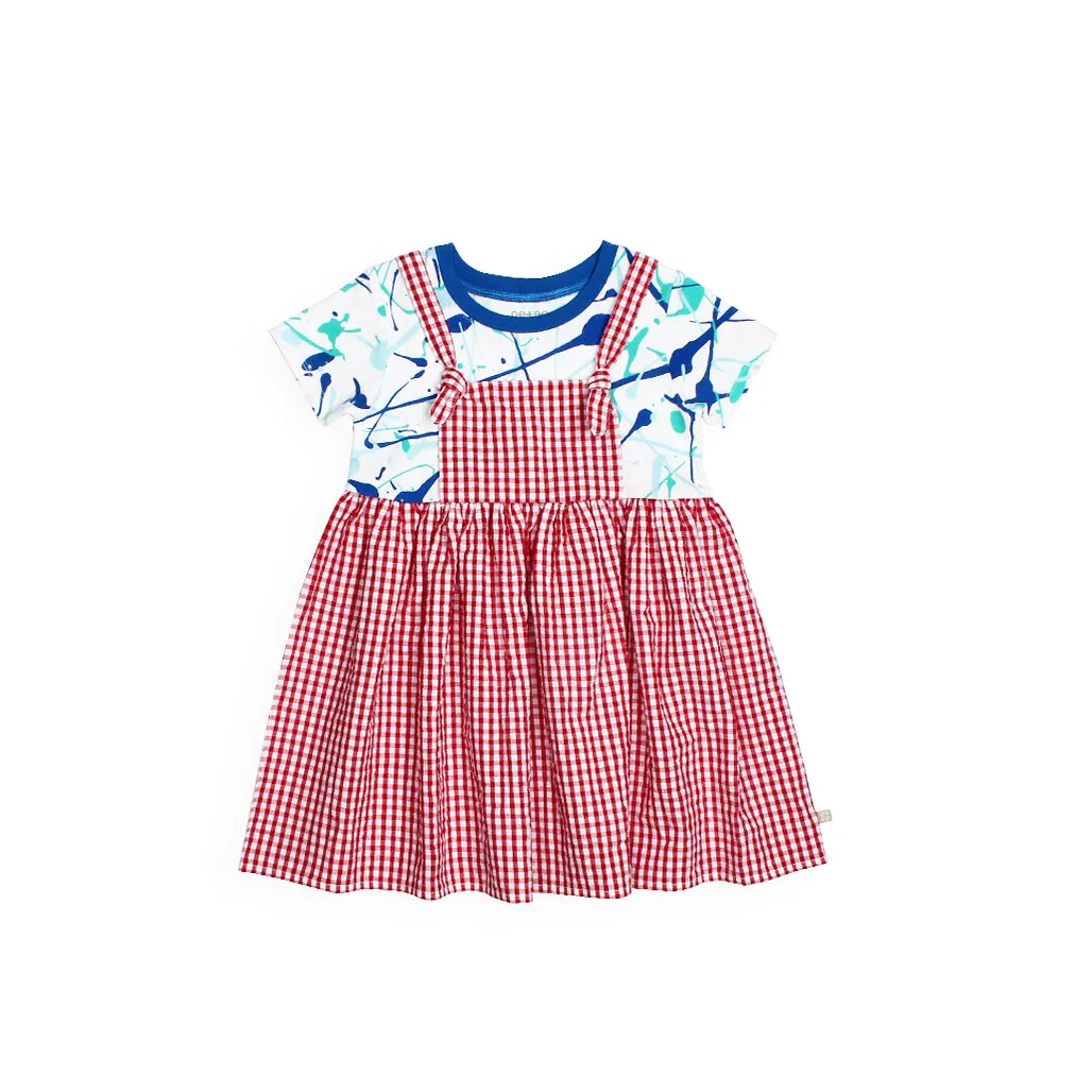 Get Messy Dungaree Baby Girl Dress