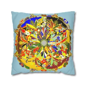 Handmade Mandala Design Pillowcase - Square Polyester Festive Art