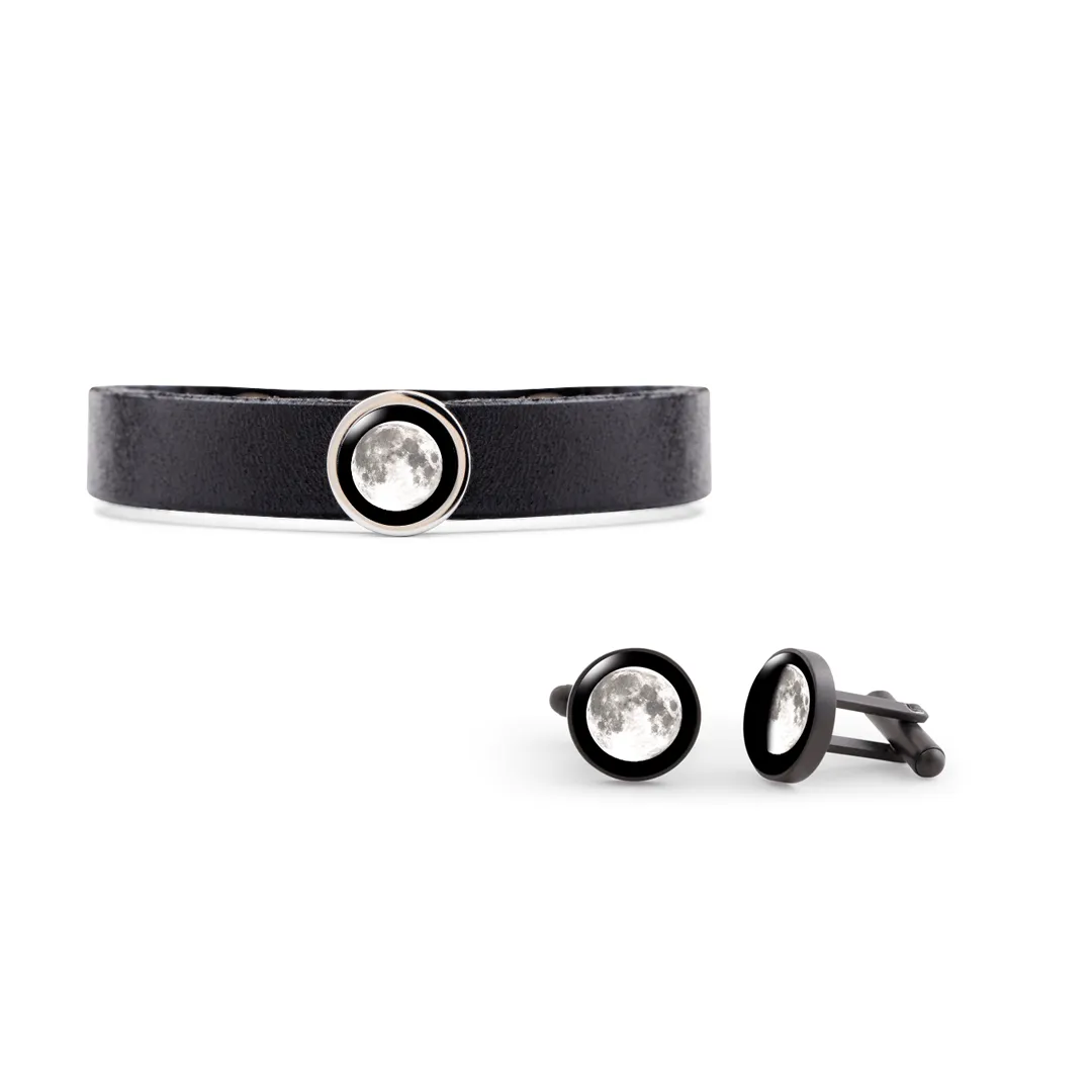 Humboldt Bracelet in Charcoal   Maginus Cufflinks in Matte Black Bundle